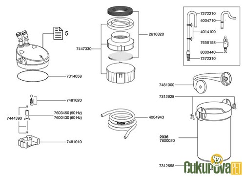 Eheim EccoPro 300 - 2036 Akvaryum Dış Filtre