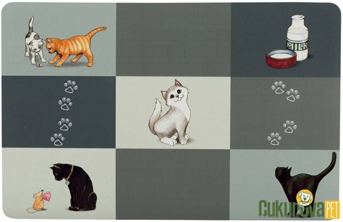 Trixie Kedi & Köpek Mama Ve Su Kabı Servisi Gri 44 x 28 Cm