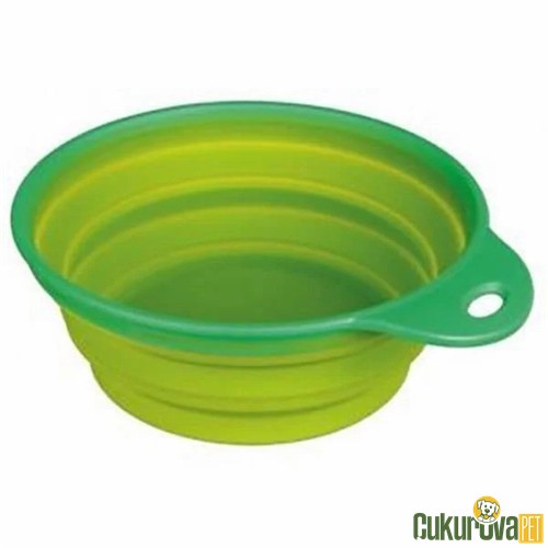 Trixie Silikon Sert Kenarlı Seyahat Kedi & Köpek Mama ve Su Kabı Karışık Renkli - 500 Ml