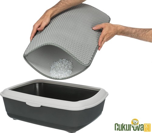 Trixie Elekli Kedi Tuvalet Paspası Gri 40 x 55 Cm