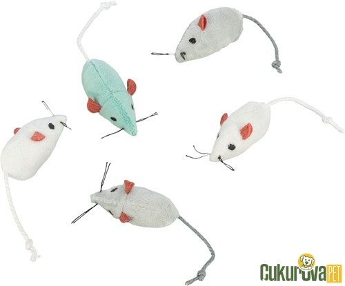 Trixie Kedi Otlu Peluş Fare Kedi Oyuncağı Karışık Renkli 5 Cm - 1 Adet
