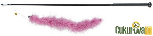 Trixie Peluş Kuyruklu Kedi Oltası Karışık Renkli 65 Cm
