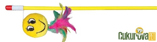 Trixie Peluş Emoji Tüylü Kedi Oltası Karışık Çeşitli 50 Cm - 1 Adet