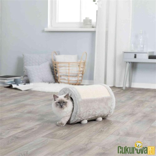 Trixie Tırmalamalı ve Oyuncaklı Kedi Evi Gri 27 x 39 Cm
