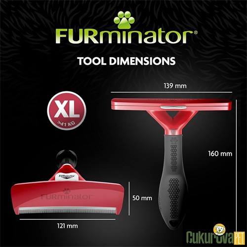 Furminator UnderCoat Long Hair Uzun Tüylü Köpek Tarağı XL - 11.5 Cm