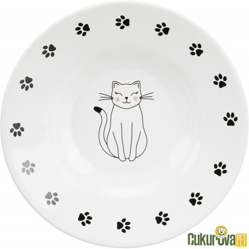 Trixie Kedi & Köpek Seramik Mama Ve Su Kabı Beyaz 200 Ml - 15 Cm