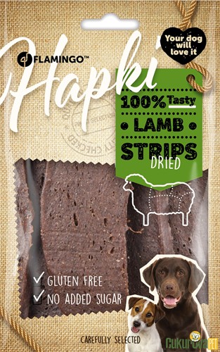 FLAMINGO HAPKI KÖPEK ÖDÜLÜ STRIPS KUZU ETLİ ŞERİT 85 GR 
