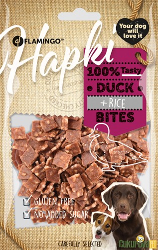 FLAMINGO HAPKI ÖRDEKLİ VE PİRİNÇLİ KÖPEK ÖDÜL MAMASI 85 GR