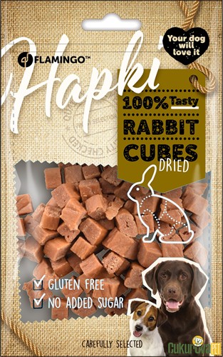 FLAMINGO HAPKI CUBES TAVŞAN ETLİ KÜPLER KÖPEK ÖDÜLÜ 85 GR