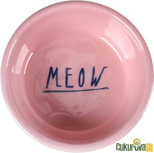 Flamingo Nell Kedi & Köpek Çelik Mama Ve Su Kabı Gri & Pembe - 250 Ml