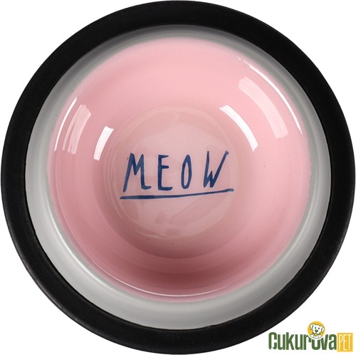 Flamingo Nell Kedi & Köpek Çelik Mama Ve Su Kabı Gri & Pembe - 200 Ml