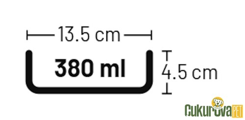 Flamingo Rani Kedi Desenli Kedi & Köpek Seramik Mama Ve Su Kabı Gri & Sarı - 380 Ml