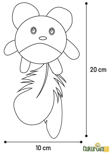 Flamingo Jeany Kot Desenli Catnipli Tüylü Peluş Kedi Oyuncağı 20 Cm