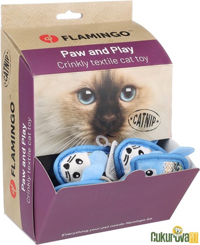 Flamingo Kagra Baykuş ve Fare Kedi Oyuncağı 8 Cm