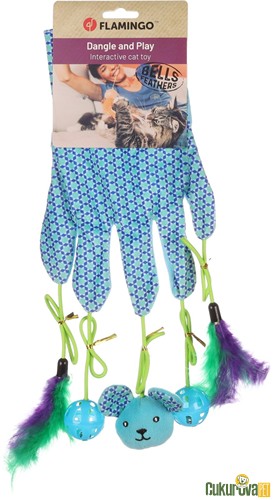 Flamingo Marion Tüylü Toplu Eldiven Kedi Oyuncağı 55 Cm
