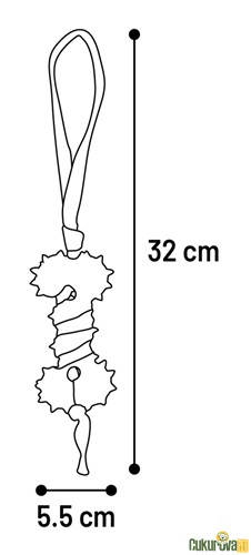 Flamingo Guma İp Sarılı Kemik Köpek Oyuncağı 32 Cm