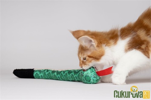 Flamingo Sissco Yılan Peluş Kedi Oyuncağı Karışık Renki 37 Cm