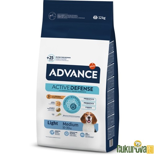 ADVANCE ORTA IRK LIGHT TAVUK ETLİ YETİŞKİN KÖPEK MAMASI 12 KG