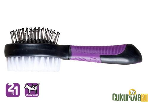 KARLIE MOR - SİYAH ÇİFT TARAFLI FIRÇA 21 CM - 6 CM - 6 CM