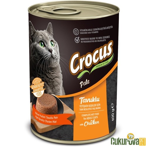 CROCUS TAVUKLU PATE YETİŞKİN KEDİ KONSERVESİ 400 GR