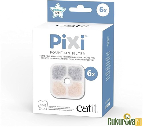 CATIT PIXI ÇELİK HAZNELİ KEDİ VE KÜÇÜK IRK KÖPEKLER İÇİN OTOMATİK SU KABI FİLTRESİ 6'LI