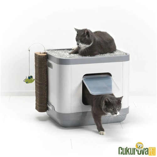 MODERNA CAT CONCEPT KAPALI KEDİ TUVALETİ - GRİ 