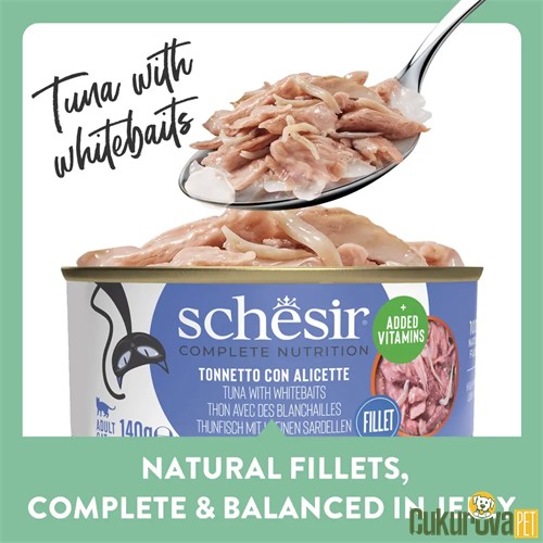 Schesir Complete Nutrition In Jelly Ton Balıklı ve Ringa Balıklı Yetişkin Kedi Yaş Maması 140 Gr