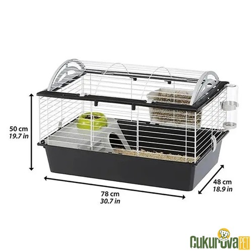 Ferplast Casita 80 Tavşan Ve Guinea Pig Kafesi 78 x 48 x 50 Cm