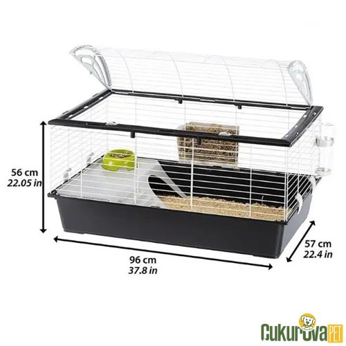 Ferplast Casita 100 Tavşan Kafesi 96 x 57 x 56 Cm