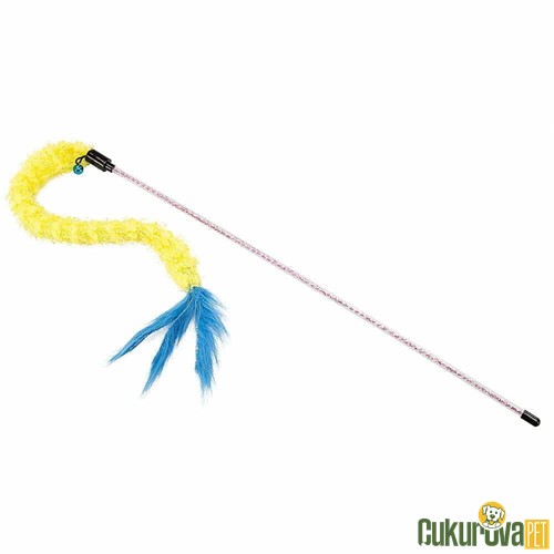 Ferplast Peluş Tüylü Kedi Oltası Karışık Renkli 90 Cm