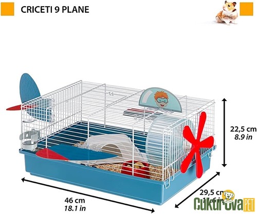 Ferplast Cricetti 9 Plane Kemirgen Kafesi 46 x 29.5 x 22.5 Cm