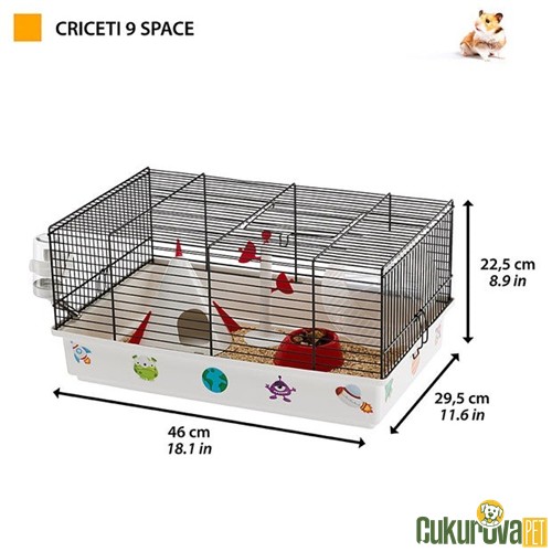 Ferplast Cricetti 9 Space Kemirgen Kafesi 46 x 29.5 x 22.5 Cm