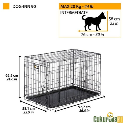 Ferplast Dog-Inn 90 Kedi & Köpek Taşıma Kafesi 92.7 x 58.1 x 62.5 Cm