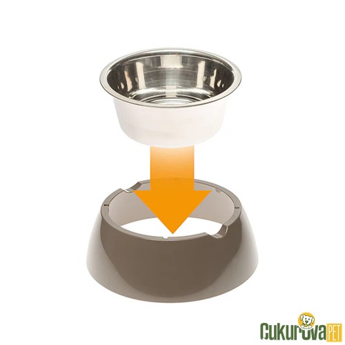 Ferplast Jolie Kedi & Köpek Mama Ve Su Kabı Gri, S, 500 Ml