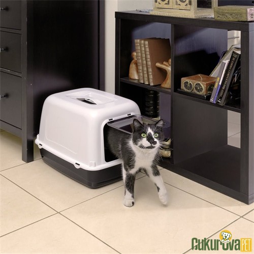 Ferplast Clear Cat 10 Kapalı Kedi Tuvaleti Karışık Renkli 47 x 36 x 35 Cm