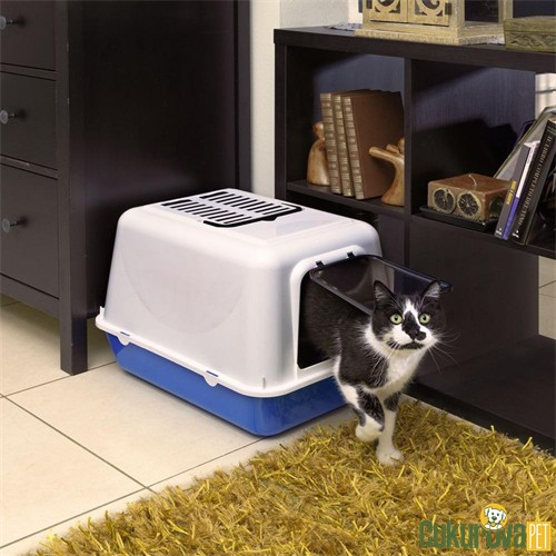 Ferplast Clear Cat 20 Kapalı Kedi Tuvaleti Karışık Renkli 39.5 x 52.5 x 38 Cm