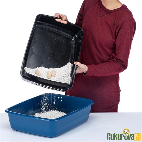 Ferplast Ari̇el 10 Süzgeçli Açık Kedi Tuvaleti Karışık Renkli 46.5 x 35.5 x 11.5 Cm