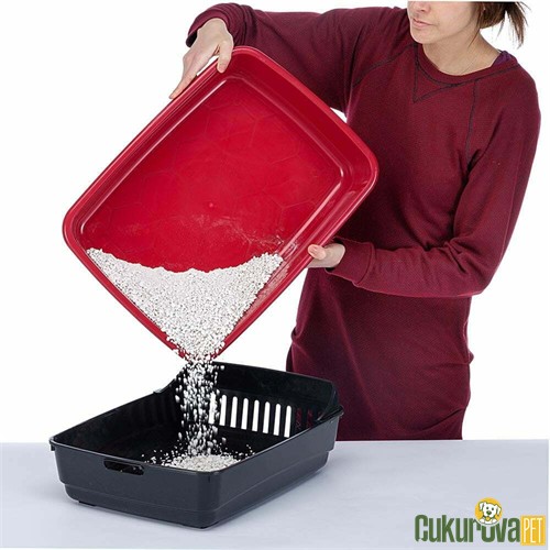 Ferplast Ari̇el 10 Süzgeçli Açık Kedi Tuvaleti Karışık Renkli 46.5 x 35.5 x 11.5 Cm