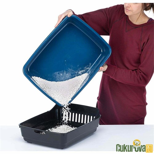 Ferplast Ari̇el 10 Süzgeçli Açık Kedi Tuvaleti Karışık Renkli 46.5 x 35.5 x 11.5 Cm