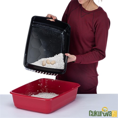 Ferplast Ari̇el 10 Süzgeçli Açık Kedi Tuvaleti Karışık Renkli 46.5 x 35.5 x 11.5 Cm