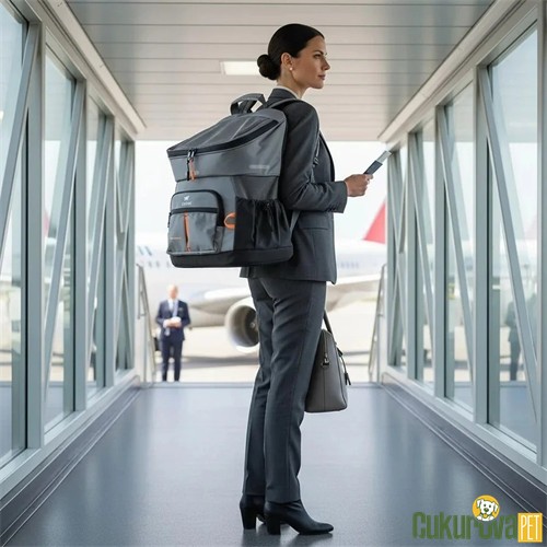 Ferplast Voyager 400 Kedi & Köpek Taşıma Çantası Gri - 33 x 23 x 41 Cm