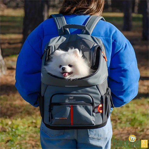 Ferplast Voyager 400 Kedi & Köpek Taşıma Çantası Gri - 33 x 23 x 41 Cm