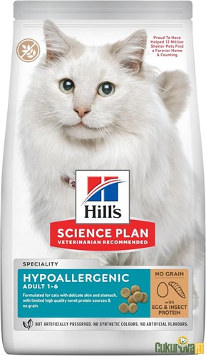 Hill's Hypoallergenic Adult Yumurta Ve Böcek Proteinli Yetişki̇n Kedi̇ Maması 7 Kg