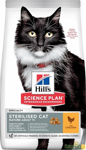 HILL'S STERILISED TAVUKLU KISIRLAŞTIRILMIŞ YAŞLI KEDİ MAMASI 1.5 KG