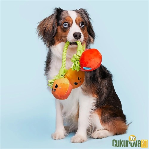 Bark Hairloom Sesli Domates Peluş Köpek Oyuncağı S - M