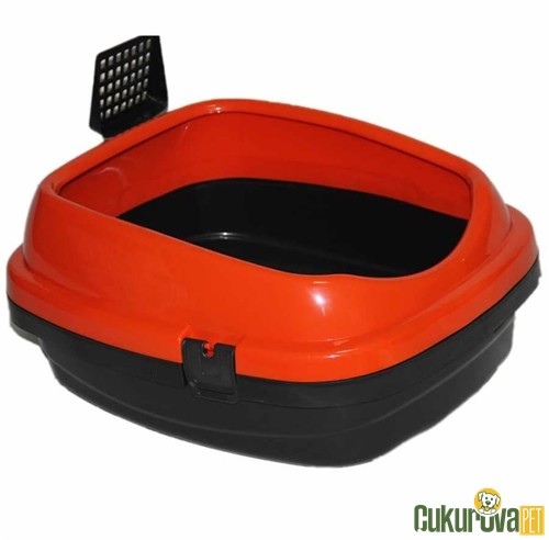 Pet Garden Kürekli Açık Kedi Tuvaleti Karışık Renkli 49.5 x 40 x 22 Cm