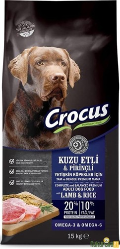 Crocus Kuzu Etli̇ Ve Pi̇ri̇nçli̇ Yetişki̇n Köpek Maması 15 Kg