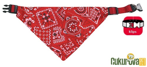 Karlie Köpek Bandanalı Tasma 25 - 40 Cm Kırmızı