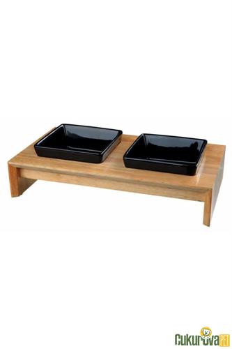 TRIXIE KEDİ VE KÖPEKER İÇİN MAMA VE SU KABI SETİ 36 x 19 x 7 CM - 2 x 400 ML
