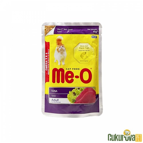 MEO TAVUKLU VE TUNA BALIKLI KEDİ YAŞ MAMASI 80 GR